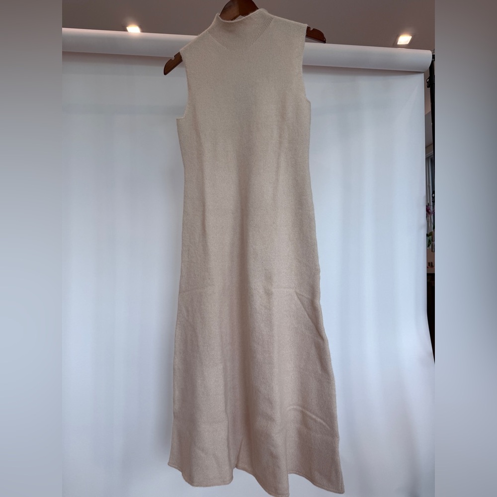 Everlane Sleeveless Cream Maxi Dress